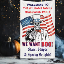 We willen een patriottisch Halloweenfeest