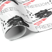 We willen wereldvrede en vrijheid, stop de oorlog cadeaupapier (Rol Hoek)