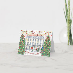'We wish you a Merry Christmas' Kunst kerstkaart Kaart