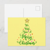 we wish you a merry Christmas Uitnodiging Briefkaart (Voorkant / Achterkant)