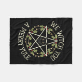 We Witch You A Merry Yule Winter Solstice Christma Fleece Deken (Voorkant (Horizontaal))