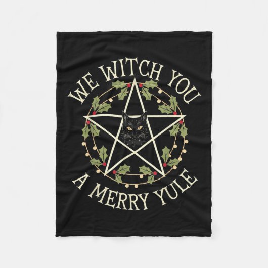 We Witch You A Merry Yule Winter Solstice Christma Fleece Deken (Voorkant)