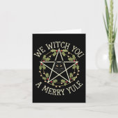 We Witch You A Merry Yule Winter Solstice Christma Kaart (Voorkant)