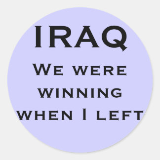 We wonnen toen ik wegging, IRAK Ronde Sticker