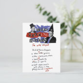 We xxxxxen Groot-Brittannië, ik ben dom Briefkaart (Staand voorkant)