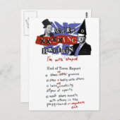 We xxxxxen Groot-Brittannië, ik ben dom Briefkaart (Voorkant / Achterkant)