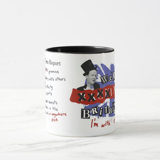 We xxxxxen Groot-Brittannië, ik ben dom Mok (Midden)