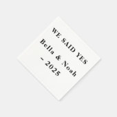 We Zeiden Ja Aangepaste servetten – Verloving Fees (Hoek)