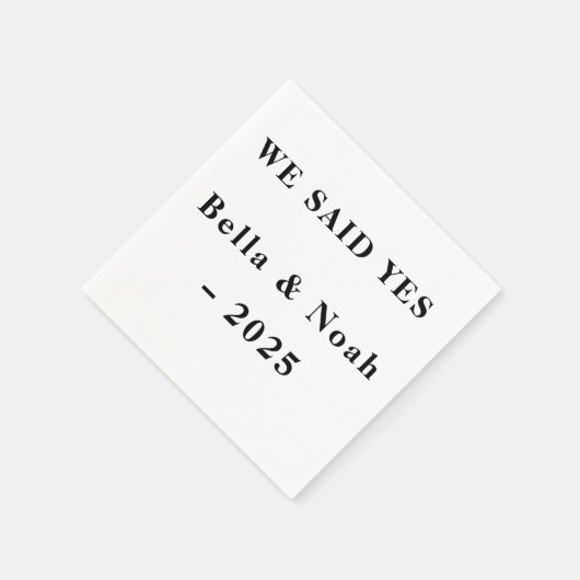 We Zeiden Ja Aangepaste servetten – Verloving Fees (Hoek)