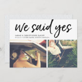 We zeiden ja | Aankondiging van het fotoweddenscha (Voorkant / Achterkant)