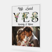 We zeiden ja tropische bloemen brieven aangepaste  acryl bord (Hoek)