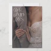 We zeiden ja wit overlay receptie slechts 2 foto kaart (Voorkant)