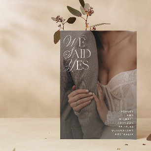 We zeiden ja wit overlay receptie slechts 2 foto kaart