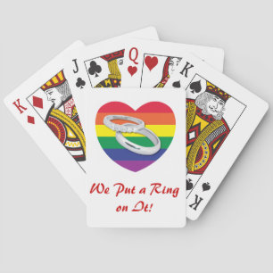 We zetten een ring op het homohuwelijk pokerkaarten