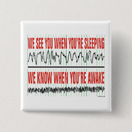We zien je als je slaapt vierkante button 5,1 cm