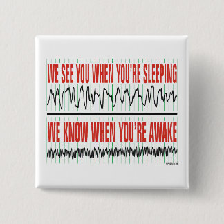We zien je als je slaapt vierkante button 5,1 cm