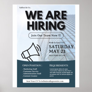 We zijn aan het werven Flyer, Vacature, Werving Fl Poster
