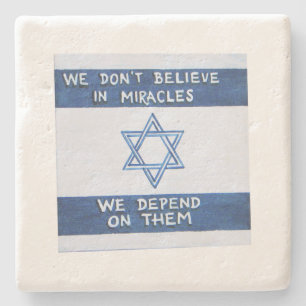 We zijn afhankelijk van wonderen stenen onderzetter