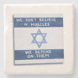 We zijn afhankelijk van wonderen stenen onderzetter