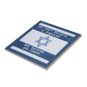 We zijn afhankelijk van wonderen tegeltje (Zijkant)