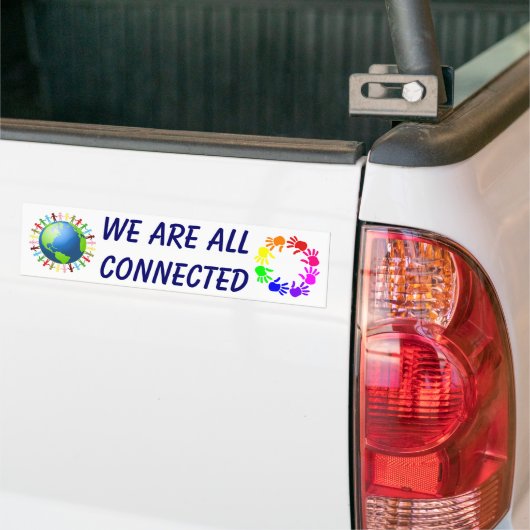 We zijn allemaal aangesloten bumpersticker (Op Truck)