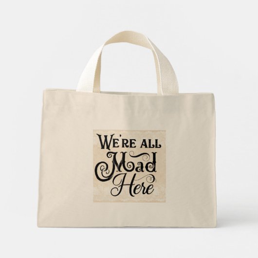 "We zijn allemaal boos hier" kleine Canvas tas (Achterkant)