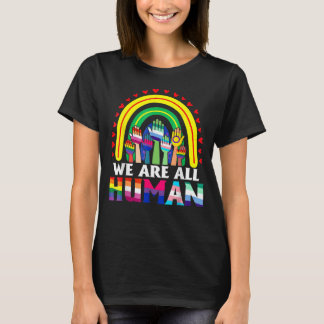 We zijn allemaal de menselijke pride Ally Rainbow  T-shirt