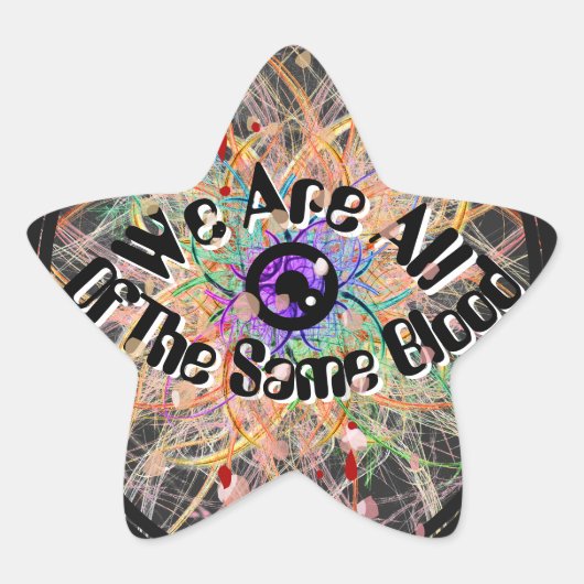 We zijn allemaal dezelfde bloedeenheid ster sticker (Voorkant)