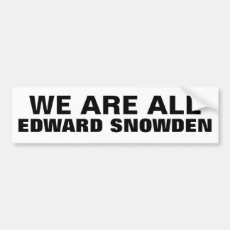 WE ZIJN ALLEMAAL EDWARD SNOWDEN - Bumpersticker