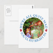 We zijn allemaal gek, je past er meteen in briefkaart (Voorkant / Achterkant)