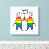 We zijn allemaal gelijk canvas afdruk (Insitu (Houten vloer))