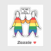 We zijn allemaal gelijk sticker (Vel)