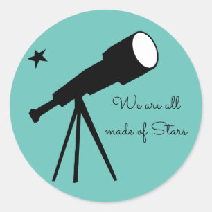 We zijn allemaal gemaakt van Stars telescope quote Ronde Sticker