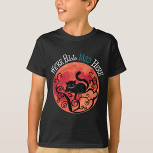 We zijn allemaal hier - Cheshire Cat Full Moon T-shirt