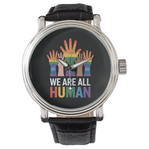 We zijn allemaal Human Rainbow LGBTQ Pride die han Horloge
