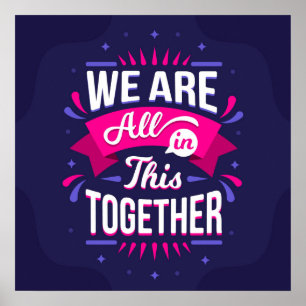 We zijn allemaal in deze Samen Poster