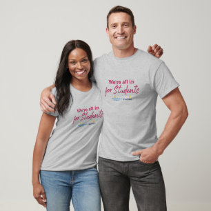 We zijn allemaal in voor studenten, Gray co-brande T-shirt