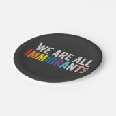 We zijn allemaal LGBT Rainbow Ally immigranten Papieren Bordje (Gekanteld)