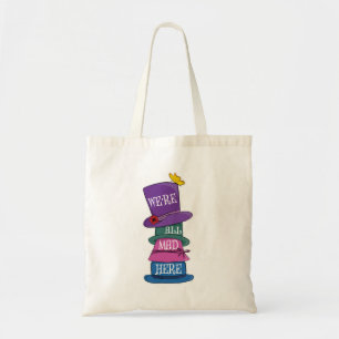We zijn allemaal Mad Hier Mad Hatter Alice in Wond Tote Bag