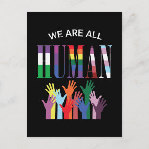We zijn allemaal menselijk kleurrijk Briefkaart