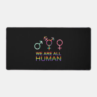 We zijn allemaal menselijke lgbt-gendersymbolen bureaumat