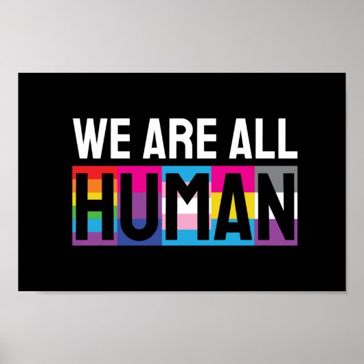 We zijn allemaal menselijke LGBTQIA+ Poster (Voorkant)
