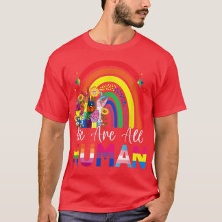 We zijn allemaal menselijke trots op Ally Rainbow  T-shirt