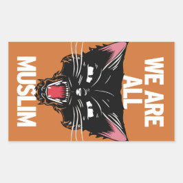 We zijn allemaal moslim-Sticker Rechthoekige Sticker