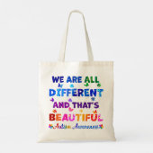 We zijn allemaal verschillend tote bag (Achterkant)