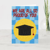 We zijn allemaal zo trots op Glitter Afstuderen Kaart (Voorkant)