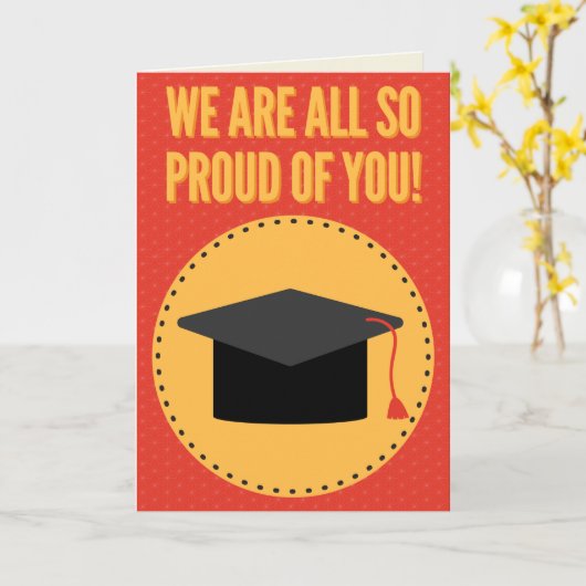 We zijn allemaal zo'n papieren Afstuderen kaart (Gele Bloem)