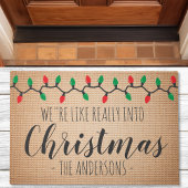 We zijn als een echt kerstfeest grappig deurmat
