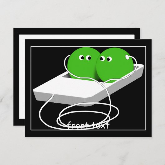 We zijn als twee erwten in een peul kaart (Voorkant / Achterkant)