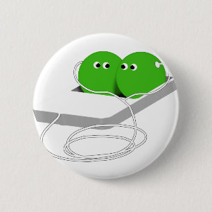 We zijn als twee erwten in een peul ronde button 5,7 cm